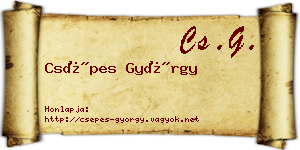 Csépes György névjegykártya