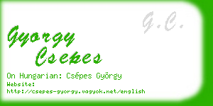 gyorgy csepes business card
