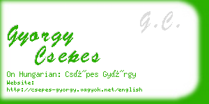 gyorgy csepes business card